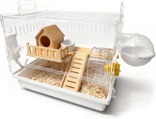 Tier Acrylic Hamster Cage - Small Pet Habitat